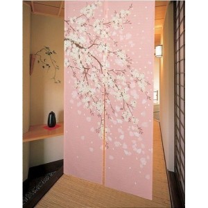 Romantic Blossom Oriental Cherry Sakura Japanese Noren Doorway Curtain E15   252308735254